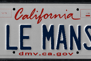 A close up of the license plate of a vehicle.