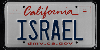 A close up of the california license plate