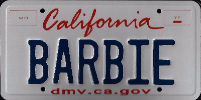 A close up of the california license plate