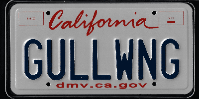 A california license plate with the name of bullwinkle.