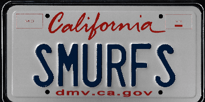 A close up of the california license plate