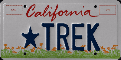 A california license plate with the word " tree ".