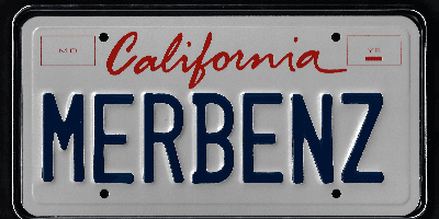 A close up of the california license plate